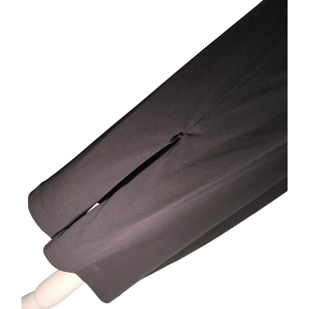 Vintage Lida Baday Black Pencil Skirt with Double Zip Vents
